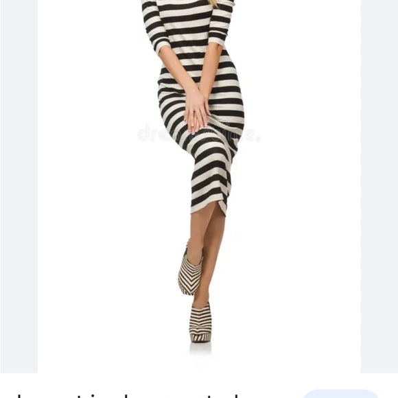 Calvin Klein knit Rugby Stripes Maxi Sweater Dress Size 6 - Picture 3 of 15